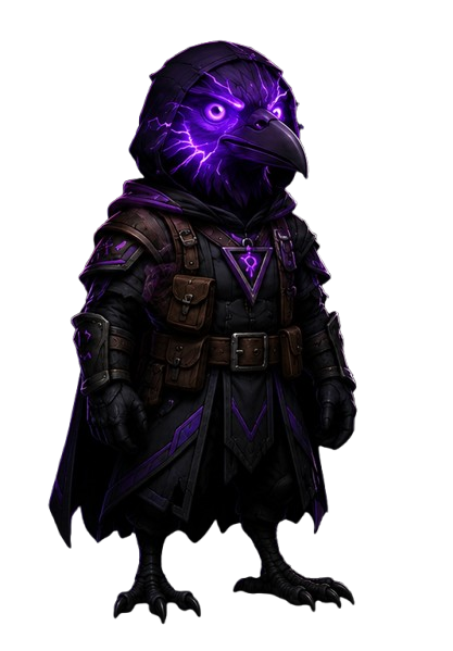 Mascote Raven Paladino